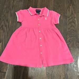 Ralph Lauren Baby Pink Polo Dress Size 18-24 months